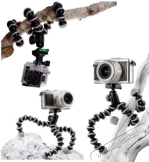 SJ/GP 116 kisméretű, flexibilisen állítható gömbcsuklós állvány sportkamerához Fényképezőgép / kamera - Sport kamera tartozékok - Állvány / monopod - 303775