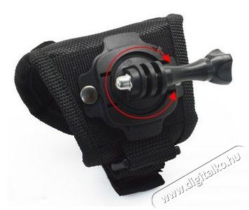 SJ/GP SJ/GP-130 "kesztyűs" csuklóheveder, 360 fokban forgatható rögzítési ponttal, S-es méret (9,5x32cm) s Fényképezőgép / kamera - Sport kamera tartozékok - Rögzítő / adapter - 303783