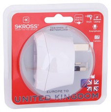 Skross EUTOUK 1.500230-E UK adapter csatlakozóaljzat Háztartás / Otthon / Kültér - Világítás / elektromosság - Hálózati elosztó / hosszabbító / adapter - 387681