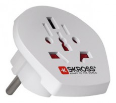 Skross WORLDTOEU 1.500211-E EU adapter csatlakozóaljzat Háztartás / Otthon / Kültér - Világítás / elektromosság - Hálózati elosztó / hosszabbító / adapter - 387680