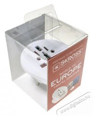 Skross 1.500211-2 WORLDTOEUBOX Európába utazóknak csatlakozó átalakító Háztartás / Otthon / Kültér - Világítás / elektromosság - Hálózati elosztó / hosszabbító / adapter - 387203