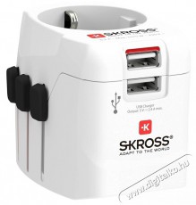 Skross PROLIGHTUSB-2A utazó adapter Háztartás / Otthon / Kültér - Világítás / elektromosság - Hálózati elosztó / hosszabbító / adapter - 408357