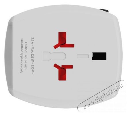 Skross MUVUSB-A-C USB/Type-C töltő bemenettel világutazó adapter Háztartás / Otthon / Kültér - Világítás / elektromosság - Hálózati elosztó / hosszabbító / adapter - 455108