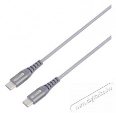 Skross USBC-TO-USBC-200-STEEL 2m Type-C/Type-C adat- és töltőkábel Mobil / Kommunikáció / Smart - Mobiltelefon kiegészítő / tok - Kábel / átalakító - 455088