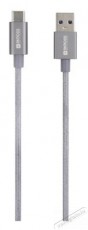 Skross USB-C-120-STEEL 1,2m USB/Type-C adat- és töltőkábel Mobil / Kommunikáció / Smart - Mobiltelefon kiegészítő / tok - Kábel / átalakító - 455092