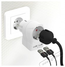 Skross EUTOEU-USB 2xUSB töltő adapter Háztartás / Otthon / Kültér - Világítás / elektromosság - Hálózati elosztó / hosszabbító / adapter - 455105