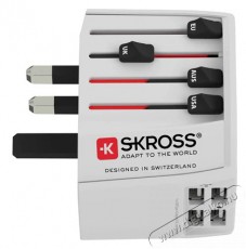 Skross MUVUSB-4XA 4xUSB töltő bemenettel világutazó adapter Háztartás / Otthon / Kültér - Világítás / elektromosság - Hálózati elosztó / hosszabbító / adapter - 455109