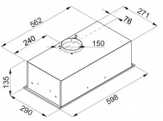SLX SB 60 X Páraelszívó - inox Konyhai termékek - Páraelszívó - Beépíthető / kihúzható - 363788