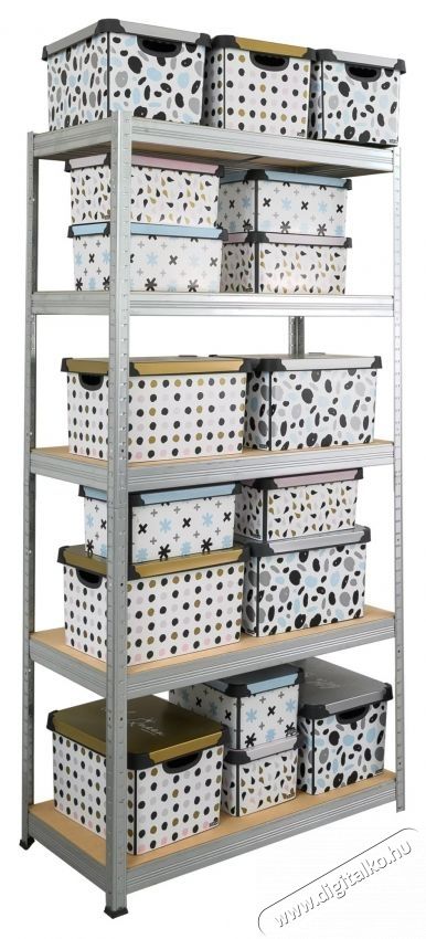 SmartStorage f&eacute;mpolc 180x90x30cm 5 db MDF polc, 175 kg/polc H&aacute;ztart&aacute;s / Otthon / K&uuml;lt&eacute;r - Egy&eacute;b h&aacute;ztart&aacute;si term&eacute;k - 535720