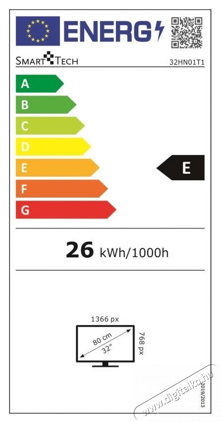 Smart Tech 32HN01T1 LED telev&iacute;zi&oacute;, 80 cm, HD, E energiaoszt&aacute;ly Telev&iacute;zi&oacute;k - LED telev&iacute;zi&oacute; - 1080p Full HD felbont&aacute;s&uacute; - 535709