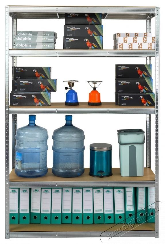 SmartStorage f&eacute;mpolc 180x100x60cm 5 db MDF polc, 250kg/polc H&aacute;ztart&aacute;s / Otthon / K&uuml;lt&eacute;r - Szersz&aacute;m - Kieg&eacute;sz&iacute;tő, tartoz&eacute;k - 535716