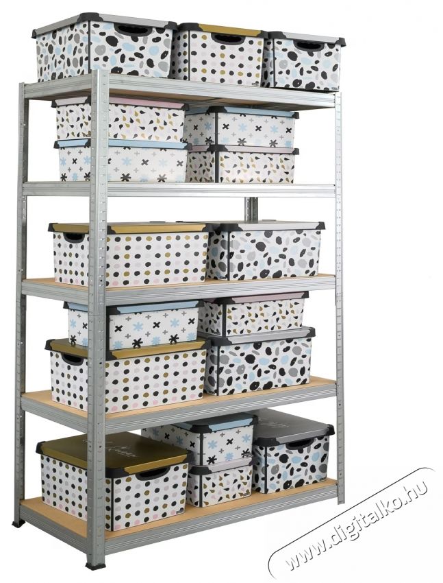 SmartStorage f&eacute;mpolc 180x120x50cm 5 db MDF polc, 175kg/polc H&aacute;ztart&aacute;s / Otthon / K&uuml;lt&eacute;r - Szersz&aacute;m - Kieg&eacute;sz&iacute;tő, tartoz&eacute;k - 535718