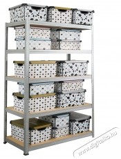 SmartStorage f&eacute;mpolc 180x120x50cm 5 db MDF polc, 175kg/polc H&aacute;ztart&aacute;s / Otthon / K&uuml;lt&eacute;r - Szersz&aacute;m - Kieg&eacute;sz&iacute;tő, tartoz&eacute;k - 535718