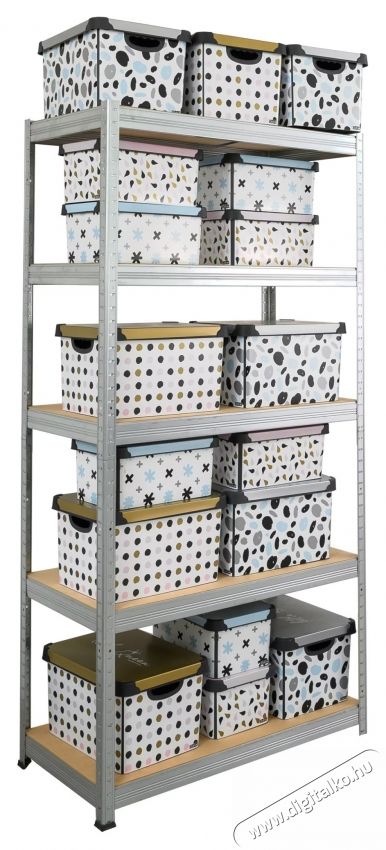 SmartStorage f&eacute;mpolc 180x90x40cm 5 db MDF polc, 175 kg/polc H&aacute;ztart&aacute;s / Otthon / K&uuml;lt&eacute;r - Szersz&aacute;m - Kieg&eacute;sz&iacute;tő, tartoz&eacute;k - 535717