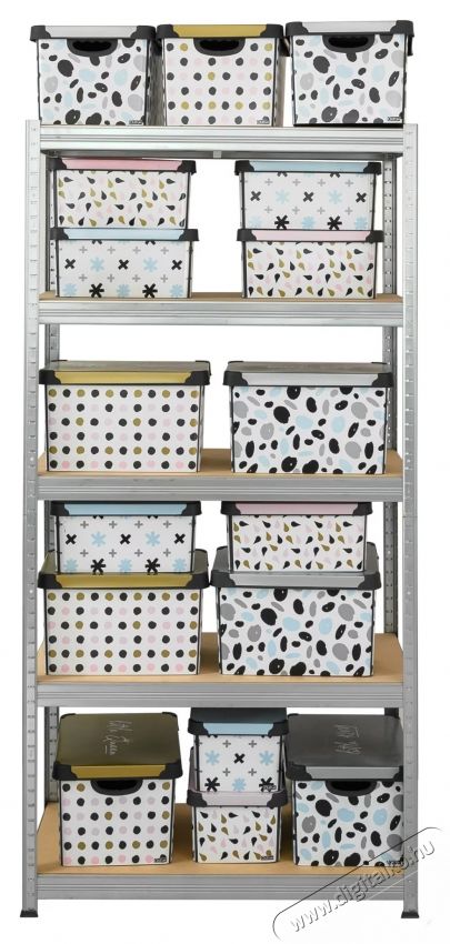 SmartStorage f&eacute;mpolc, 180x90x50cm 5 db MDF polc, 175kg/polc H&aacute;ztart&aacute;s / Otthon / K&uuml;lt&eacute;r - Szersz&aacute;m - Kieg&eacute;sz&iacute;tő, tartoz&eacute;k - 535715