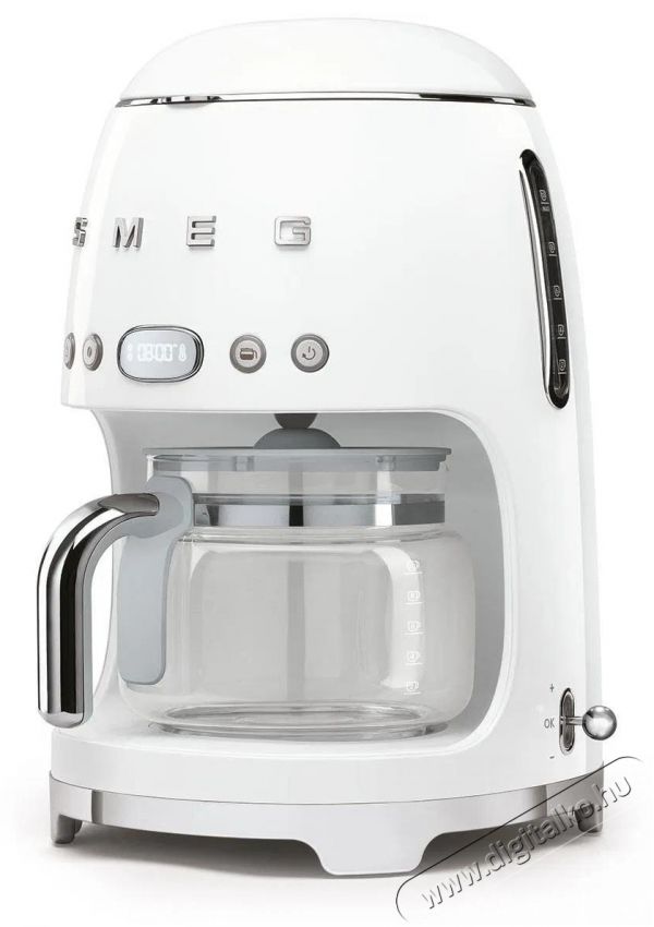 Smeg 50's Retro Style 1,4l 10 cs&eacute;sze, feh&eacute;r Konyhai term&eacute;kek - K&aacute;v&eacute;főző / k&aacute;v&eacute;&ouml;rlő / kieg&eacute;sz&iacute;tő - Filteres k&aacute;v&eacute;főző - 512862