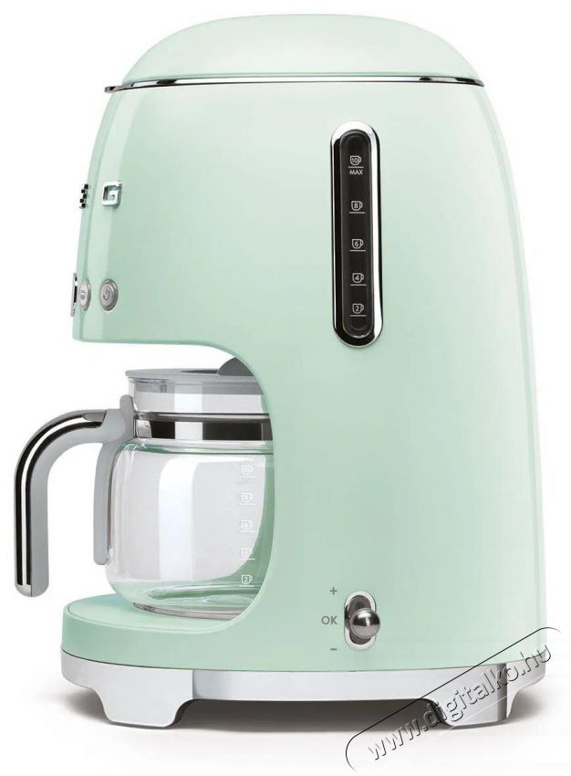 Smeg 50's Retro Style 1,4l 10 cs&eacute;sze, pasztellz&ouml;ld Konyhai term&eacute;kek - K&aacute;v&eacute;főző / k&aacute;v&eacute;&ouml;rlő / kieg&eacute;sz&iacute;tő - Filteres k&aacute;v&eacute;főző - 512863