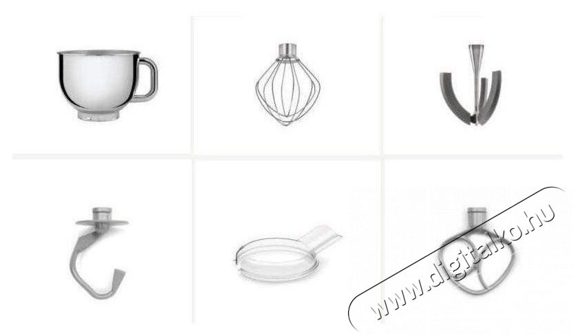 Smeg 50's Retro Style 4,8 l fekete, rozsdamentes ac&eacute;l talppal Konyhai term&eacute;kek - Konyhai kisg&eacute;p (elők&eacute;sz&iacute;t&eacute;s / feldolgoz&aacute;s) - Konyhai robotg&eacute;p - 512871