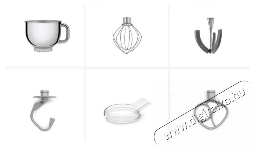 Smeg 50's Retro Style 4,8 l piros, rozsdamentes ac&eacute;l t&aacute;llal Konyhai term&eacute;kek - Konyhai kisg&eacute;p (elők&eacute;sz&iacute;t&eacute;s / feldolgoz&aacute;s) - Konyhai robotg&eacute;p - 512869