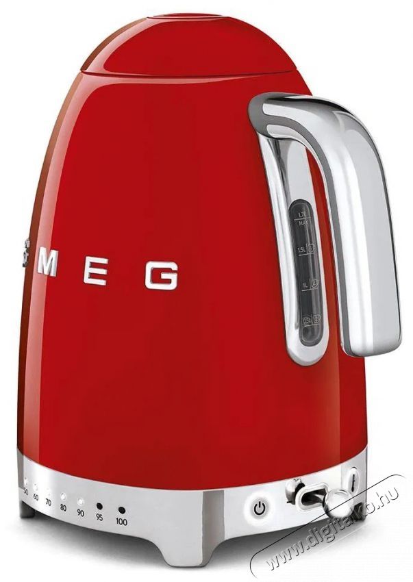 Smeg 50's Retro Style 1,7 l LED kijelző piros Konyhai term&eacute;kek - V&iacute;zforral&oacute; / teafőző - 513231