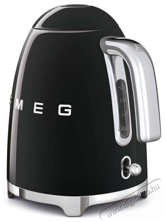 Smeg 50's Retro Style 1,7l fekete Konyhai term&eacute;kek - V&iacute;zforral&oacute; / teafőző - 513225