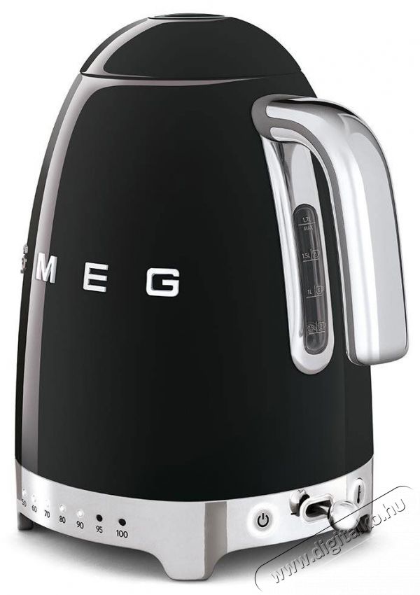 Smeg 50's Retro Style 1,7l LED kijelző, fekete Konyhai term&eacute;kek - V&iacute;zforral&oacute; / teafőző - 513227