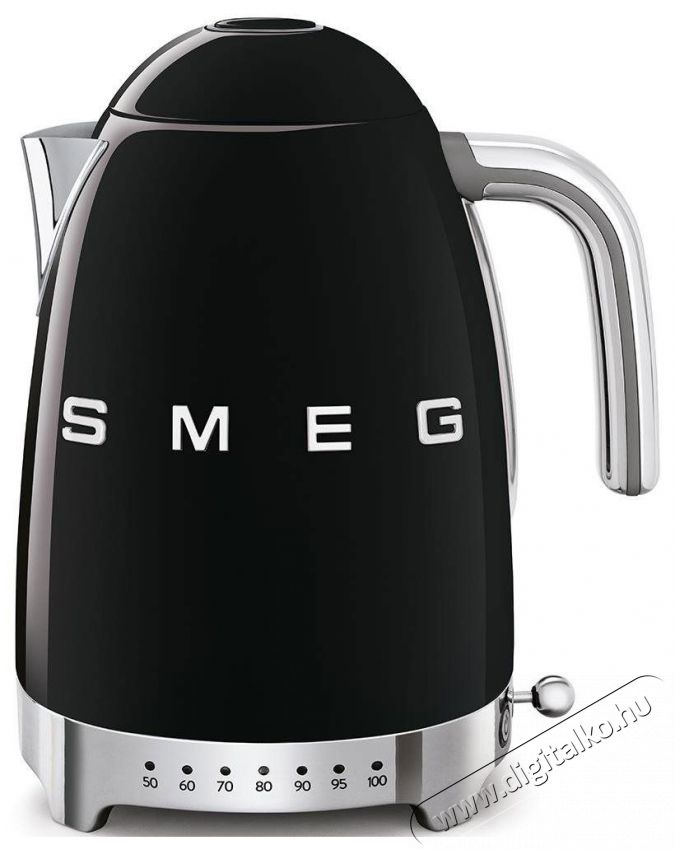Smeg 50's Retro Style 1,7l LED kijelző, fekete Konyhai term&eacute;kek - V&iacute;zforral&oacute; / teafőző - 513227