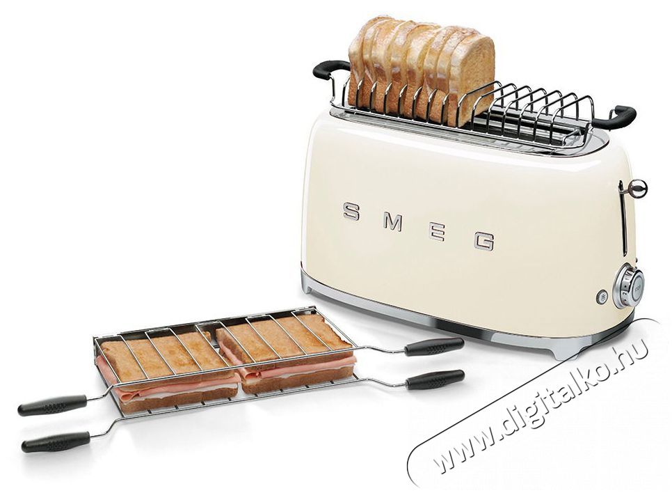 Smeg 50-es Retro Style st&iacute;lus&uacute; 4x2 kr&eacute;m 950W Konyhai term&eacute;kek - Konyhai kisg&eacute;p (s&uuml;t&eacute;s / főz&eacute;s / hűt&eacute;s / &eacute;telk&eacute;sz&iacute;t&eacute;s) - Keny&eacute;rpir&iacute;t&oacute; - 520632