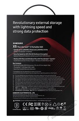 SAMSUNG SAMSUNG Hordozhat&oacute; SSD X5 Thunderbolt&trade;3 500GB 	 Egy&eacute;b - Nem forgalmazzuk ! - 486962