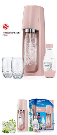 Sodastream SM SPIRIT Pink+2pohár+0,5l palack Konyhai termékek - Sodastream szódagép - Sodastream szódagép szett - 352013
