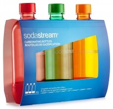 Sodastream Trio (3db 1L műanyag palack) - narancs/piros/zöld Konyhai termékek - Sodastream szódagép - Sodastream palack - 261881