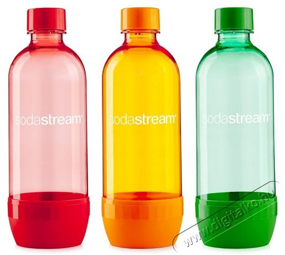 Sodastream Trio (3db 1L műanyag palack) - narancs/piros/zöld Konyhai termékek - Sodastream szódagép - Sodastream palack - 261881