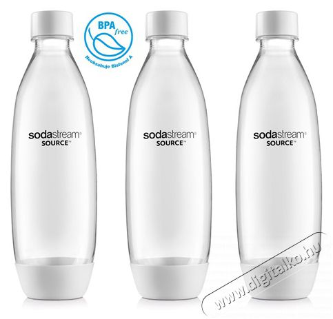 Sodastream Source Play palack (3x1l) - fehér Konyhai termékek - Sodastream szódagép - Sodastream palack