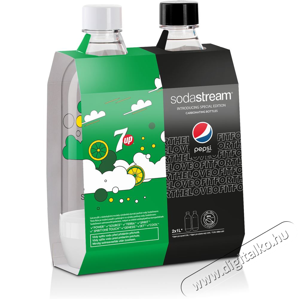 Sodastream BO DUO JET PEPSI MAX & 7UP palack 1L Konyhai termékek - Sodastream szódagép - Sodastream palack - 376449