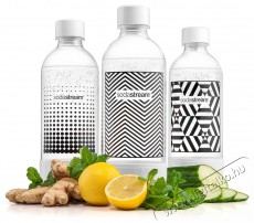 Sodastream 42002132 Trio Jet fekete-fehér palack 3x1L Konyhai termékek - Sodastream szódagép - Sodastream palack - 335980