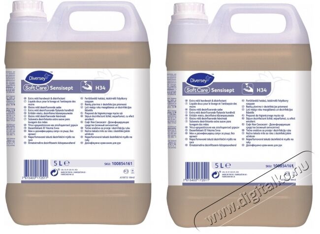 Soft Care Sensisept H34 folyékony fertőtlenítőszer 2x5 Liter Háztartás / Otthon / Kültér - Tisztító / mosó - Tisztítószer - 363411