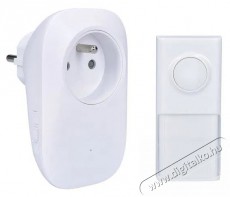 Solight  vezeték nélküli csengő + csatlakozóaljzat, hálózati, 250 m, fehér, learning code Háztartás / Otthon / Kültér - Lakásfelszerelés - Csengő - 519759