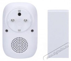 Solight  vezet&eacute;k n&eacute;lk&uuml;li csengő + csatlakoz&oacute;aljzat, h&aacute;l&oacute;zati, 250 m, feh&eacute;r, learning code H&aacute;ztart&aacute;s / Otthon / K&uuml;lt&eacute;r - Lak&aacute;sfelszerel&eacute;s - Csengő - 519759