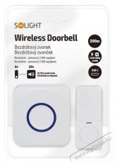 Solight  vezeték nélküli csengő, elemes + USB, 200 m, fehér, learning code Háztartás / Otthon / Kültér - Lakásfelszerelés - Csengő - 519764