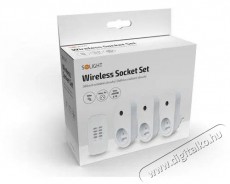 Solight  Távirányítós konnektor szett, 3 + 1, 3 konnektor, 1 távirányító Háztartás / Otthon / Kültér - Okos otthon - Okos konnektor - 520656