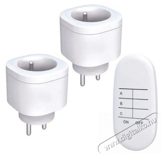 Solight  Távirányítású konnektor szett, 2 + 1, 2 konnektor, 1 vezérlő, Learning Code Háztartás / Otthon / Kültér - Okos otthon - Okos konnektor - 520655