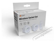 Solight  Távirányítású konnektor szett, 2 + 1, 2 konnektor, 1 vezérlő, Learning Code Háztartás / Otthon / Kültér - Okos otthon - Okos konnektor - 520655