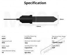 SONOFF MS01 Smart Soil Moisture Sensor Háztartás / Otthon / Kültér - Okos otthon - Csapadékmérő érzékelő - 519777