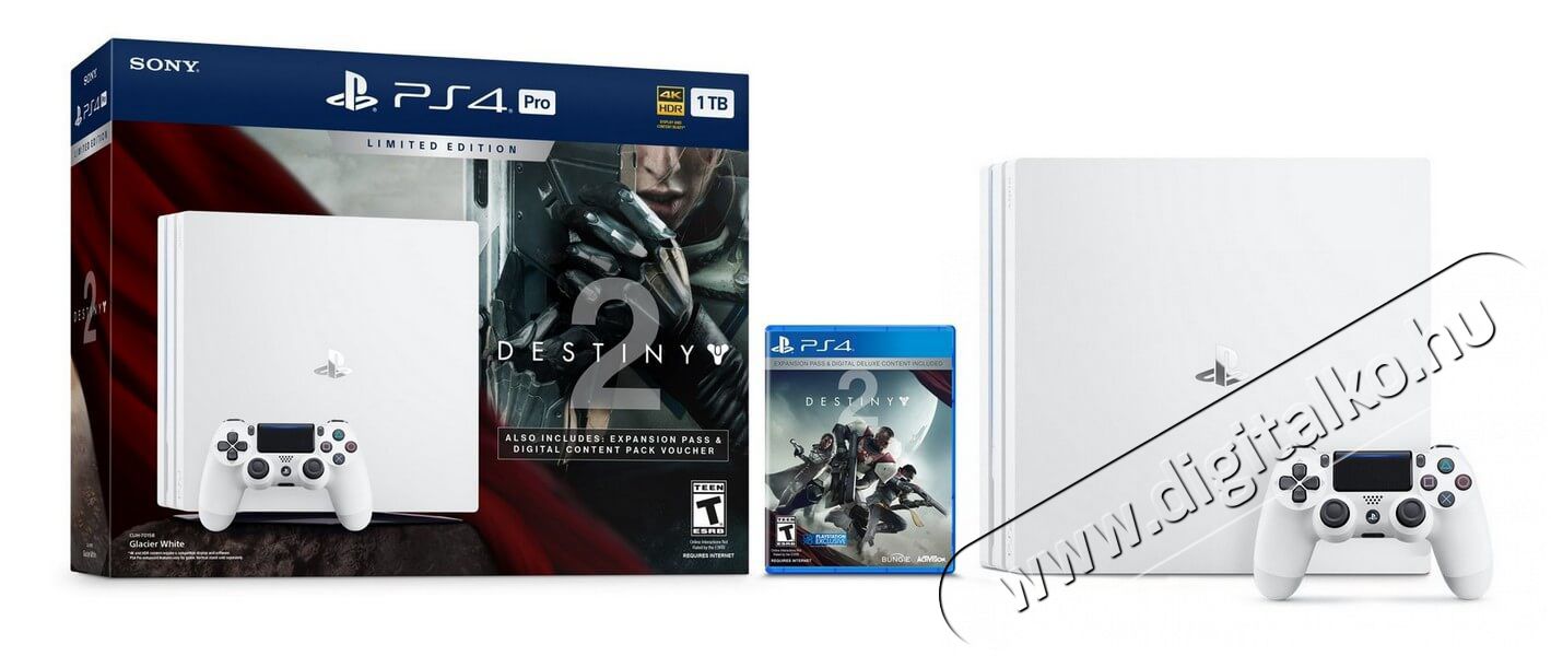 SONY PlayStation 4 Pro (PS4 Pro) 1TB konzol + Destiny 2 játékszoftver Iroda és számítástechnika - Játék konzol - Playstation 4 (PS4) konzol - 327972