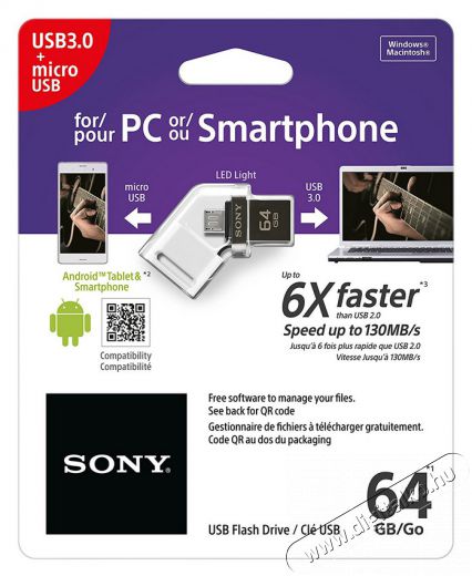 SONY 64GB USB 3.0/micro USB (USM64SA3W) pendrive - fehér Egyéb - Nem forgalmazzuk ! - 312998
