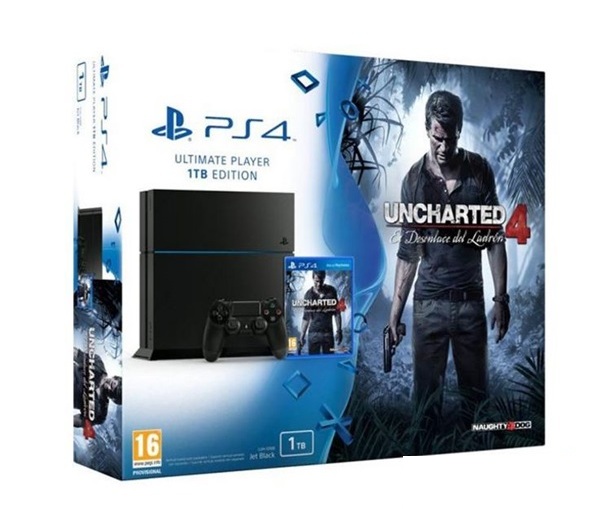 SONY PlayStation 4 (PS4) 1TB fekete konzol + Uncharted 4: A Thiefs End játék Iroda és számítástechnika - Játék konzol - Playstation 4 (PS4) konzol - 313056