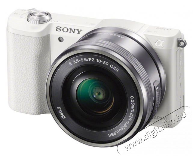 SONY ALPHA 5100 fehér + 16-50MM f/3,5 - 5,6 kit Fényképezőgép / kamera - MILC cserélhető objektíves kompakt fényképezőgép - 354426