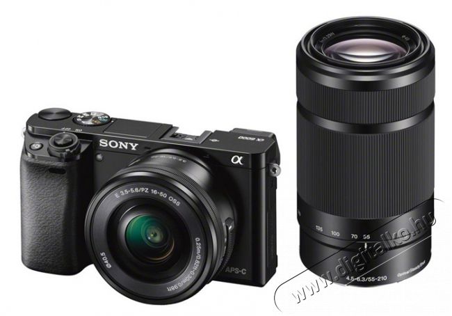 SONY Alpha 6000 + 16-50mm + 55-210mm Fényképezőgép / kamera - MILC cserélhető objektíves kompakt fényképezőgép - 279913
