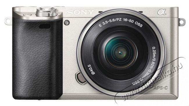 SONY Alpha 6000 + 16-50mm Kit - ezüst Fényképezőgép / kamera - MILC cserélhető objektíves kompakt fényképezőgép - 279912