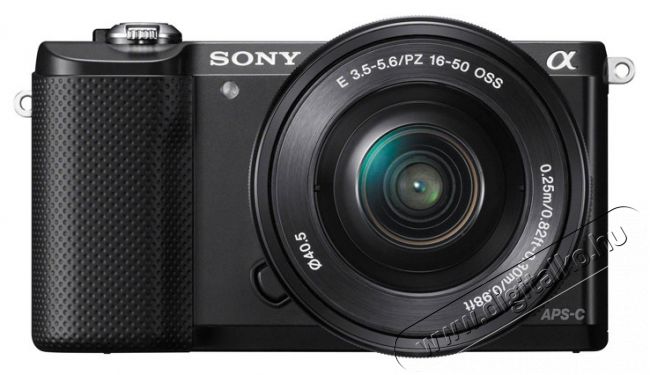SONY Alpha 5000 + 16-50mm Kit - fekete Fényképezőgép / kamera - MILC cserélhető objektíves kompakt fényképezőgép - 279907